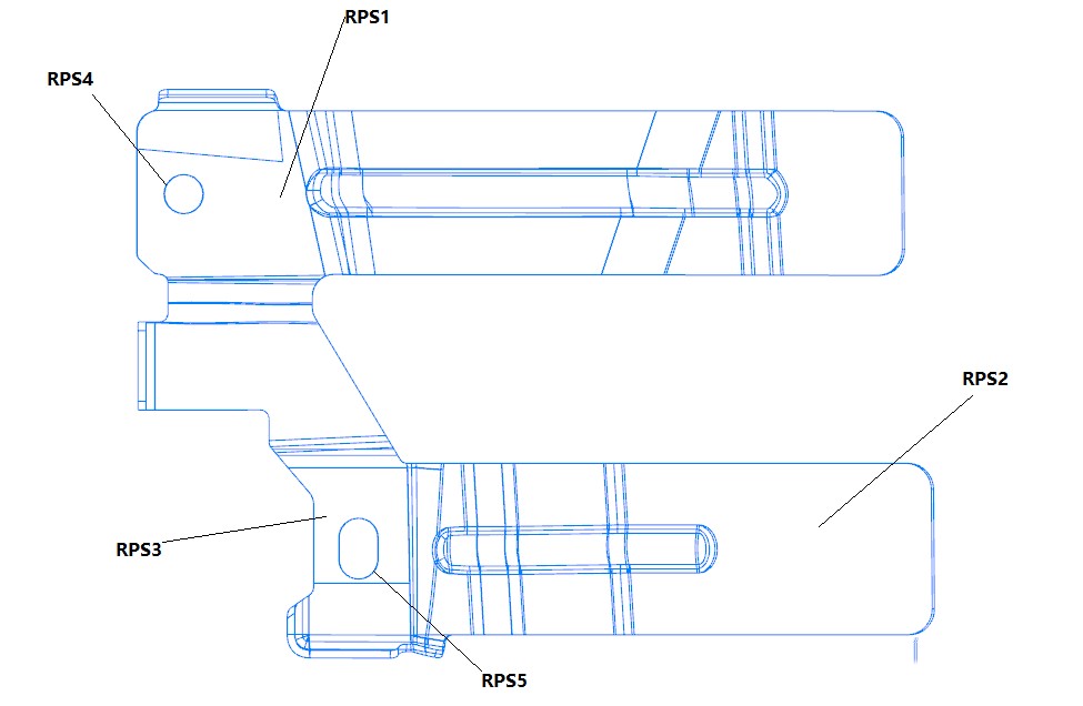 三坐標(biāo)測量機(jī)Rational DMIS軟件用RPS基準(zhǔn)點(diǎn)建立坐標(biāo)系(圖1) 三坐標(biāo)測量機(jī)Rational DMIS軟件用RPS基準(zhǔn)點(diǎn)建立坐標(biāo)系(圖1)