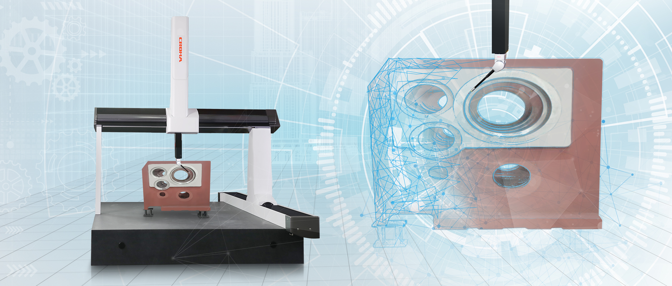 Croma三坐標如何對大型機床床身進行高效測量？